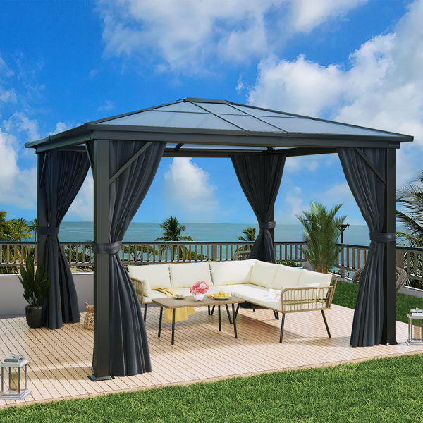 YITAHOME 12 Ft. W x 10 Ft. D Aluminum Patio Gazebo Wayfair